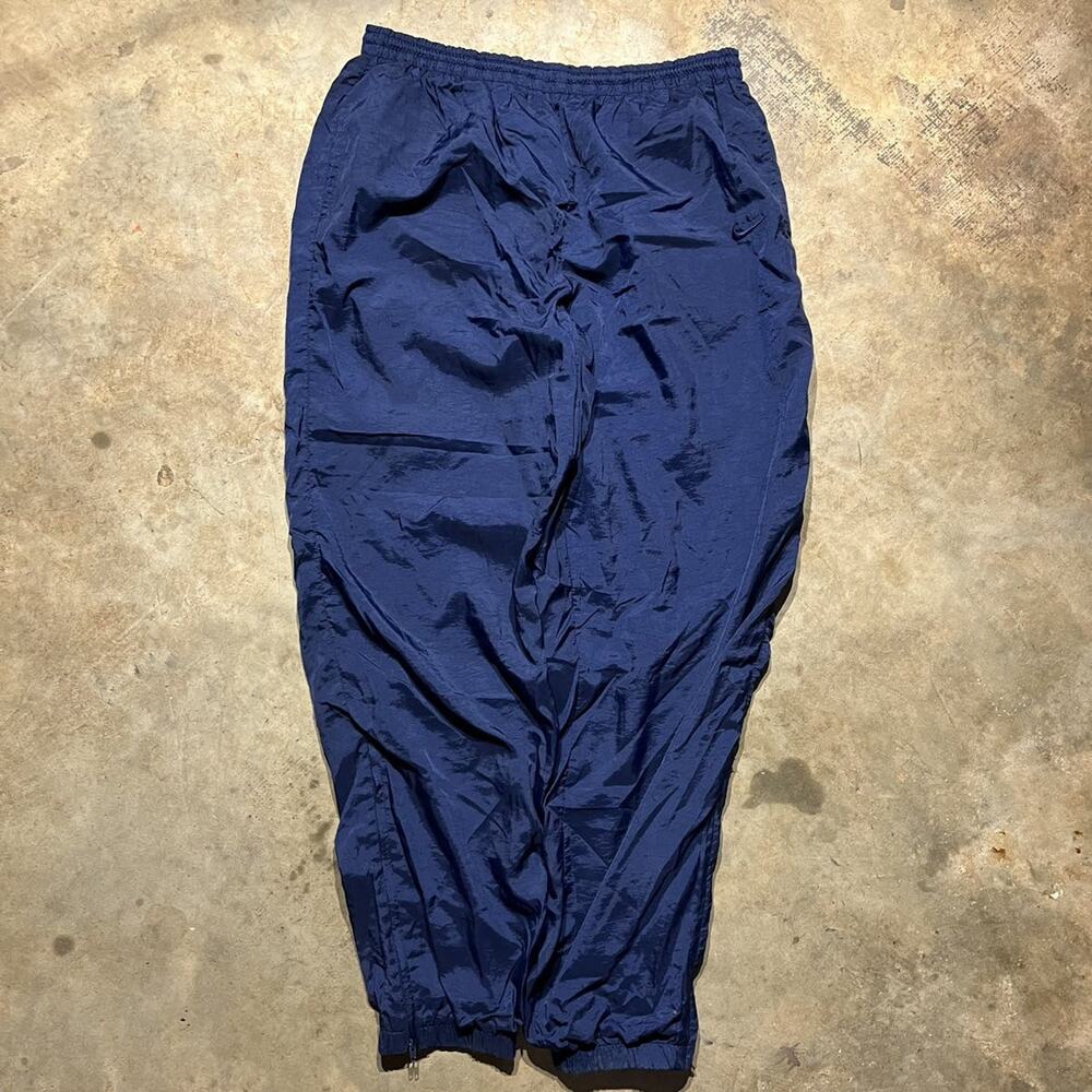 Vintage 90s Nike Blue Windbreaker Sweatpants - image 1